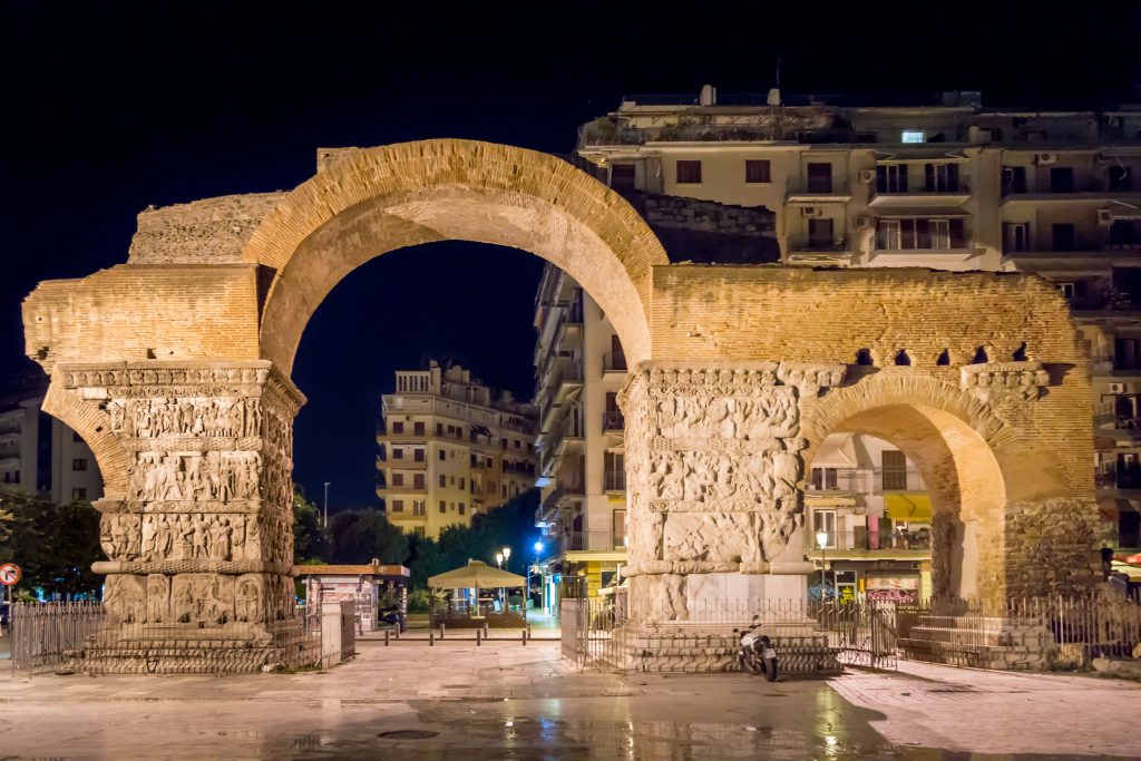 Arch of Galerius monument at Thessaloniki. Mostly known as "Kamara" to the locals. Thessaloniki, Greece.